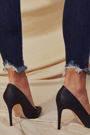 April High Rise Dark Wash Skinny Denim
