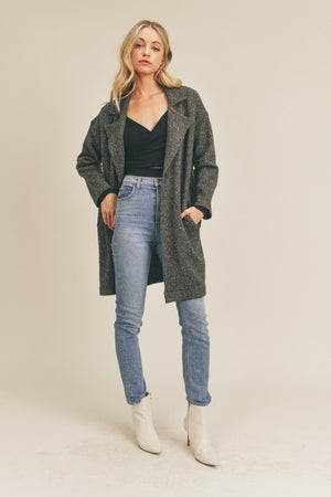 City Girl Charcoal Coatigan