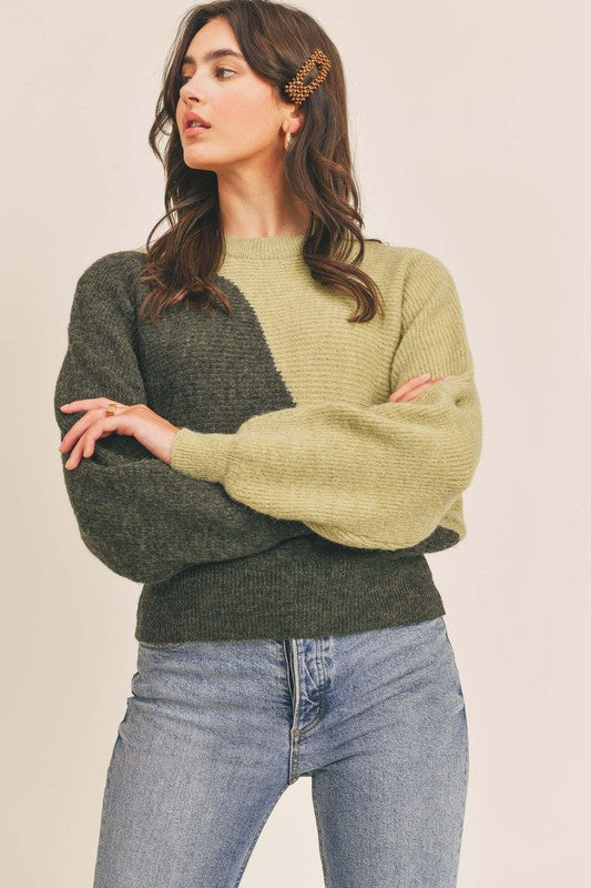 Going My Way Sweater in Olive