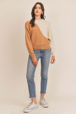Going My Way Sweater in Camel