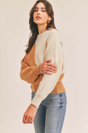 Going My Way Sweater in Camel