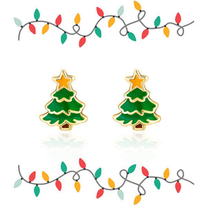 O Christmas Tree Cutie Stud Earrings