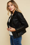 Jayda Faux Leather Moto Jacket