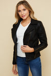 Jayda Faux Leather Moto Jacket