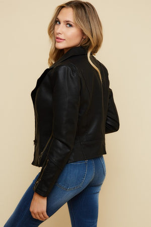 Jayda Faux Leather Moto Jacket