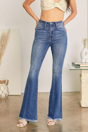 Let's Go Girls Flare in Medium Wash