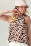 Spot On Waffle Knit Halter Top