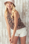 Spot On Waffle Knit Halter Top