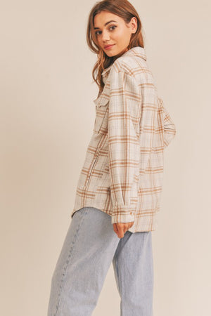 Stella Taupe Plaid Shacket