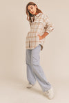 Stella Taupe Plaid Shacket