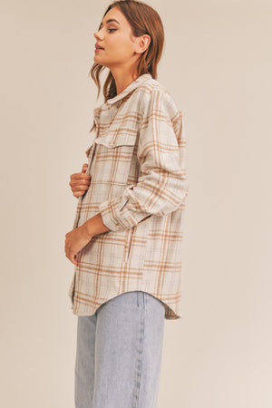 Stella Taupe Plaid Shacket