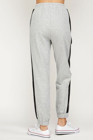 Just Go With It Jogger in Heather Grey/Black