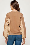 Just Go With It Crewneck in Mocha/Taupe