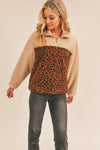 Go Your Own Way Leopard Sherpa Pullover