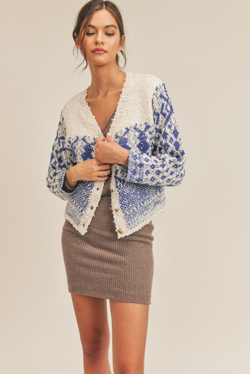 Fair Isle Dreaming Sweater Cardigan