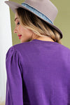 Lizzie Sweater Bodysuit in Grape