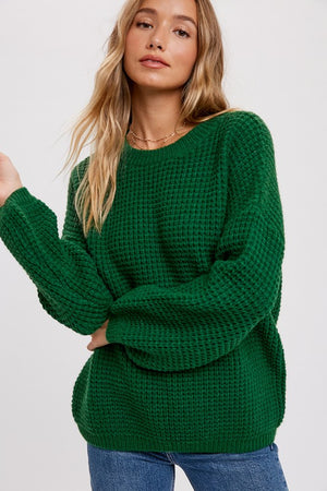 Lizzy Chunky Sweater in Forest