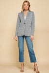 Business Mode Plaid Blazer