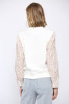Melanie Floral Sweatshirt Top in White