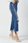 Makala High Rise Crop Straight Denim