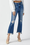 Makala High Rise Crop Straight Denim
