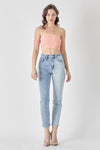 Seeing Double High Rise Two Tone Girlfriend Denim