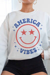 America Vibes White Crewneck