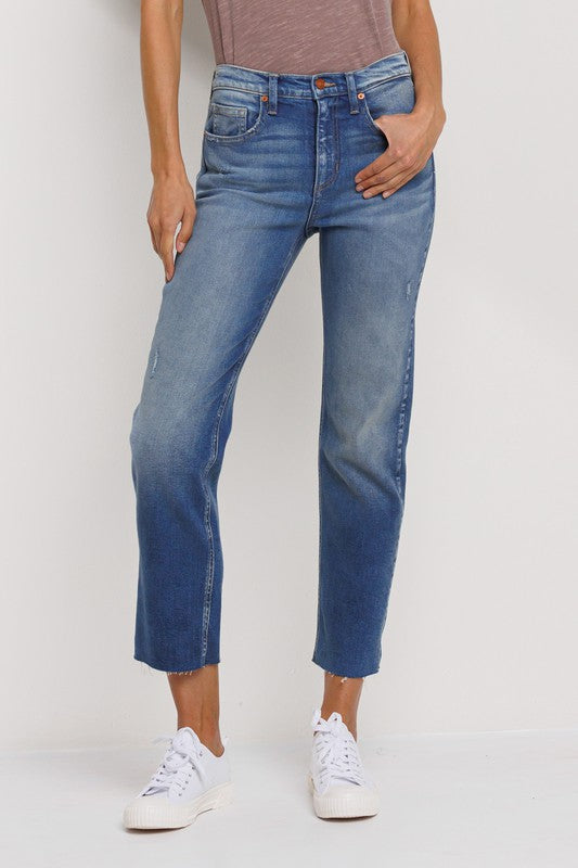 Marcy High Rise Slim Straight Denim