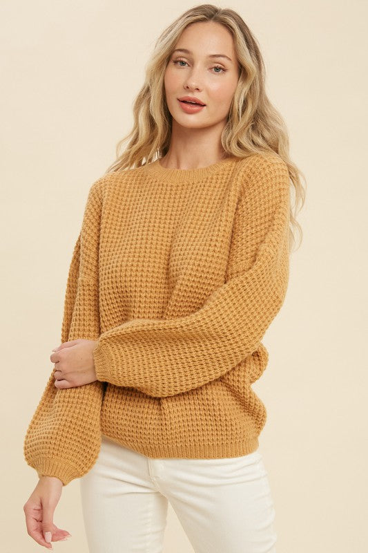 Lizzy Chunky Sweater in Camel
