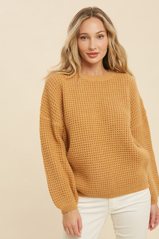 Lizzy Chunky Sweater in Camel
