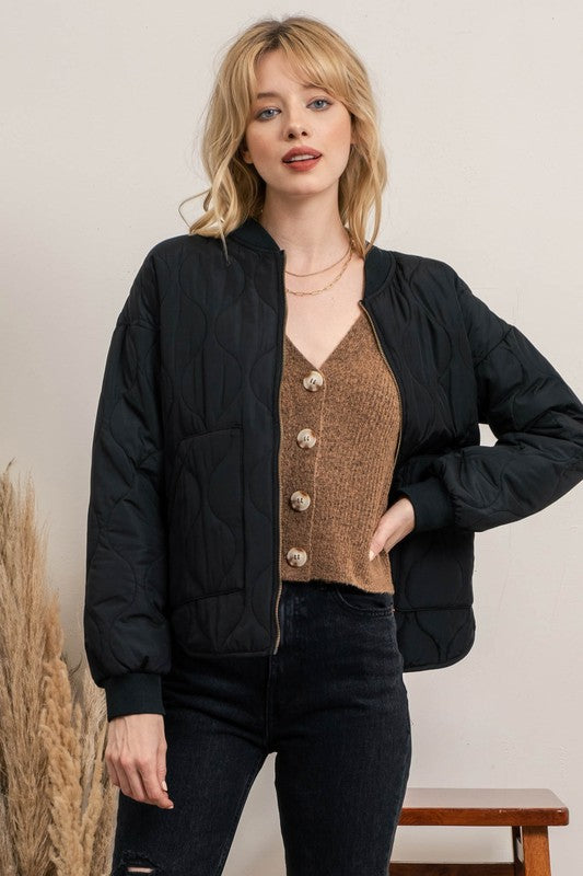 Beckett Quilted Bomber Jacket