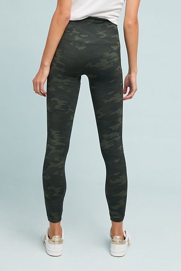 SPANX Green Camo Look At Me Now Seamless Leggings XS for sale