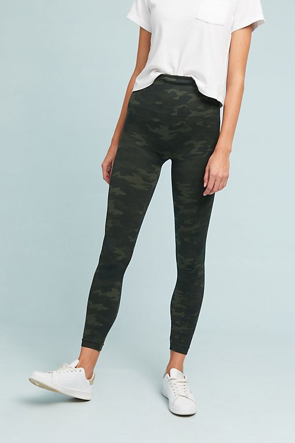 SPANX, Pants & Jumpsuits, Spanx Leggings Womens Xs Green See Me Now Seamless  Camouflage Shapewear