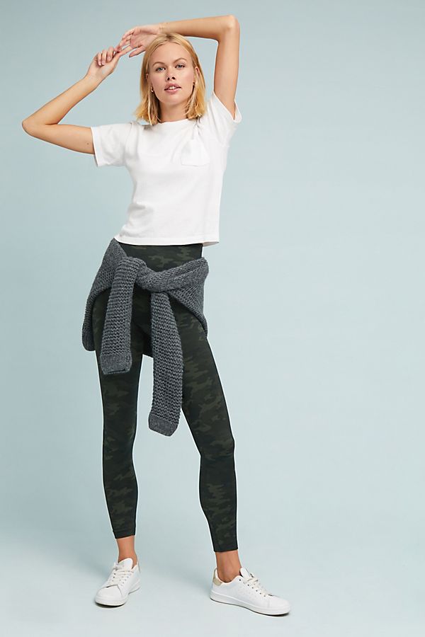 Green Camouflage Faux Leather Spanx Leggings – Pappagallo Lancaster