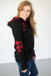 Buffalo Plaid Double Hooded Sweatshirt