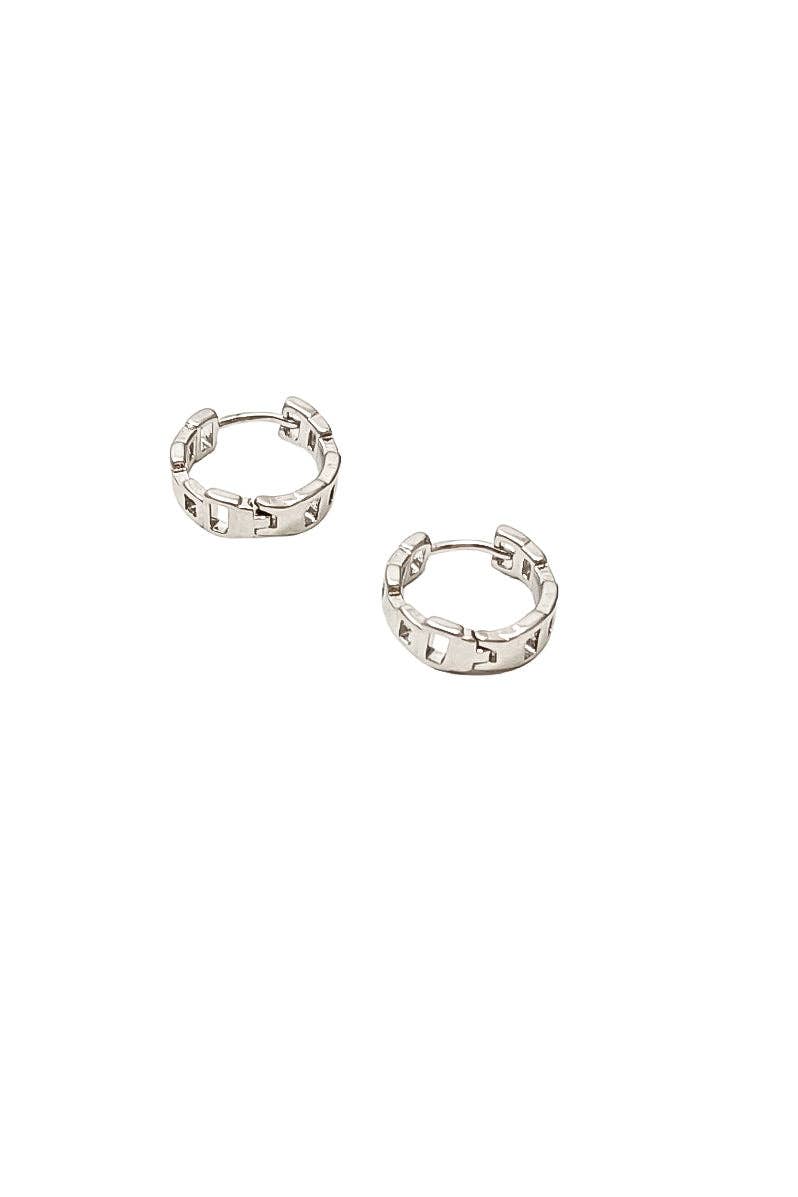 Celina Huggie Earrings in Silver