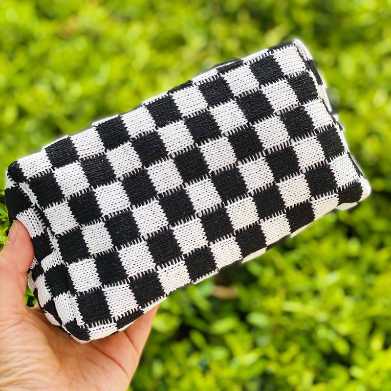 Check Yourself Cosmetic Bag in Black