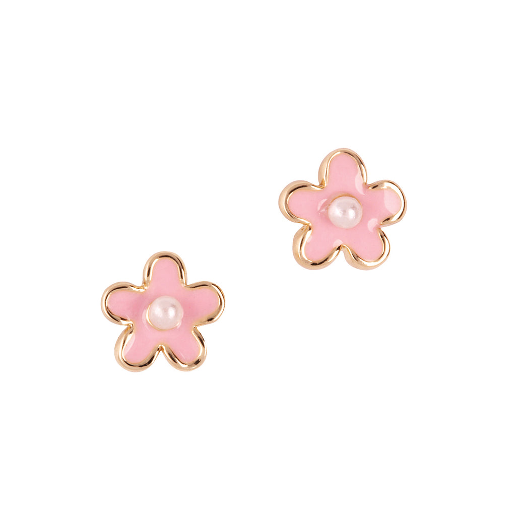 Pink Flower Cutie Stud Earring