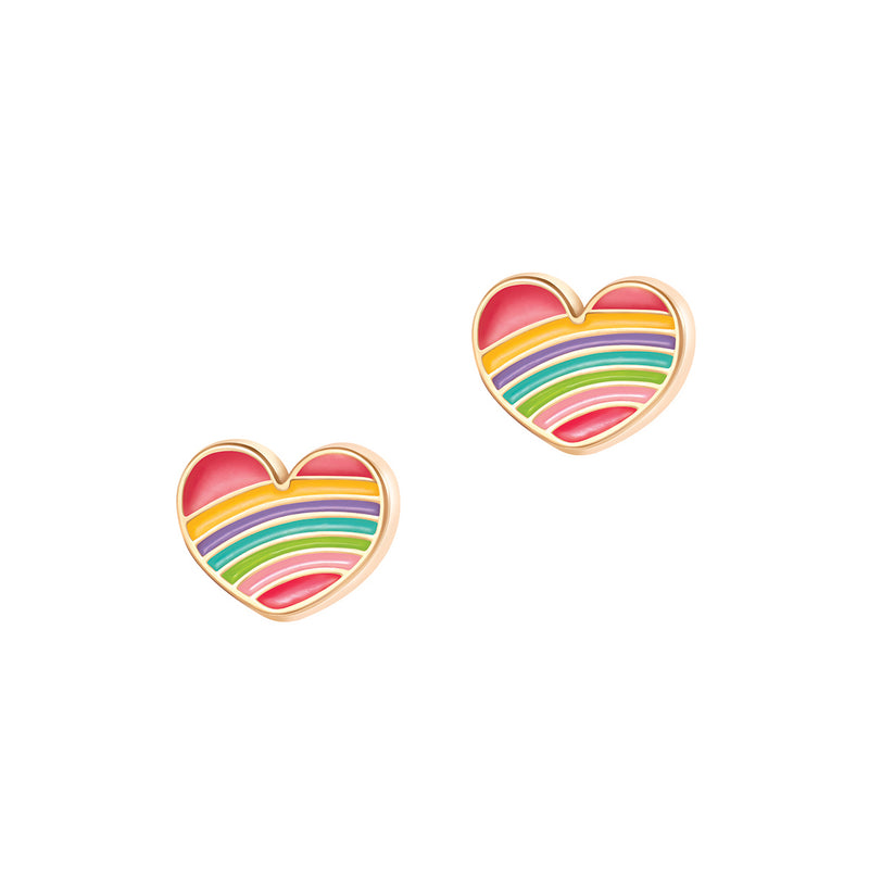 Rainbow Heart Cutie Stud Earring