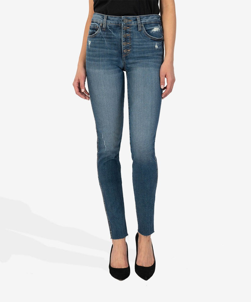 KUT Mia High Rise Fab Ab Skinny in Persuance Wash