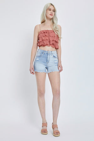 Henley High Rise Two Toned Shorts
