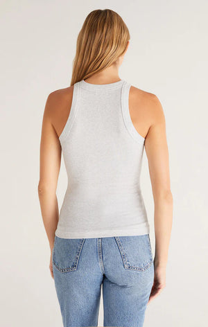 Z Supply Lily Tank in Light Heather Grey