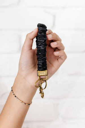 Black Leather Leather Keychain