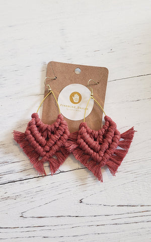 Cinnamon Macramé Lima Earrings