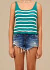 Spring Dreaming' Striped Teal Tank