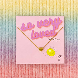 So Very Loved Heart Necklace in Gold