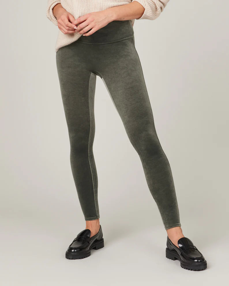 Green Camouflage Faux Leather Spanx Leggings – Pappagallo Lancaster