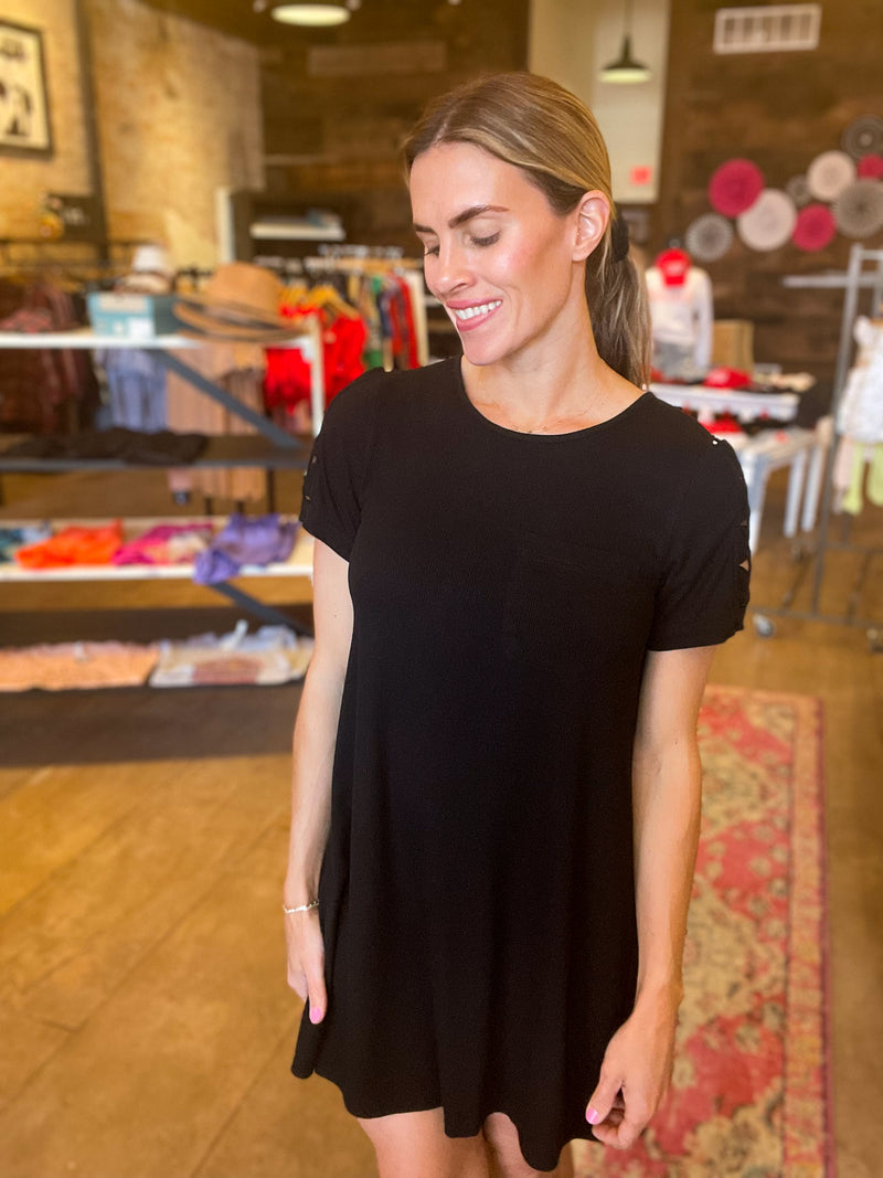 Rowan Tee Dress in Black