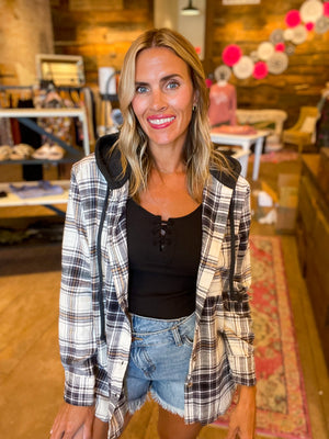 Plaid About You Hooded Flannel