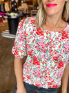 Polly Floral Smocked Waist Blouse